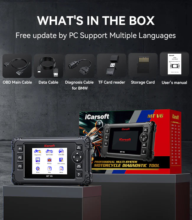 BMW MT V6 iCarsoft Motorcycle Diagnostic Tool