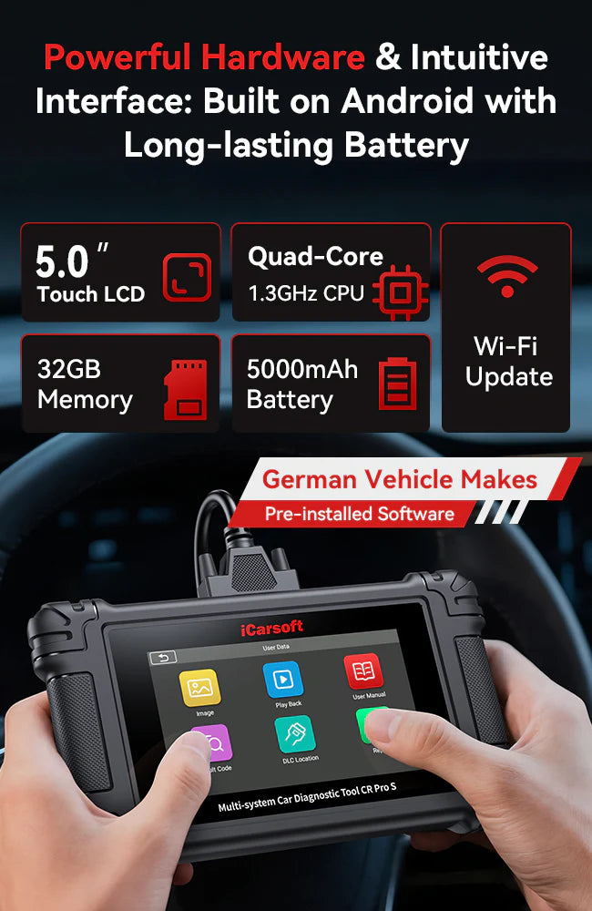 iCarsoft CR Pro S Car Diagnostic Tool with Touchscreen & WIFI