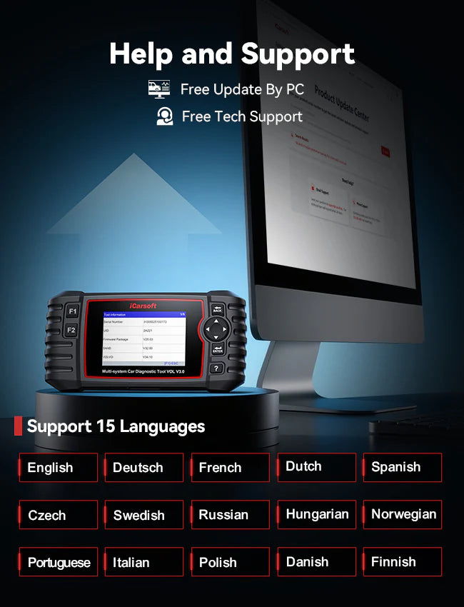 iCarsoft VOL V3.0 Car Diagnostic Tool For Volvo/Saab