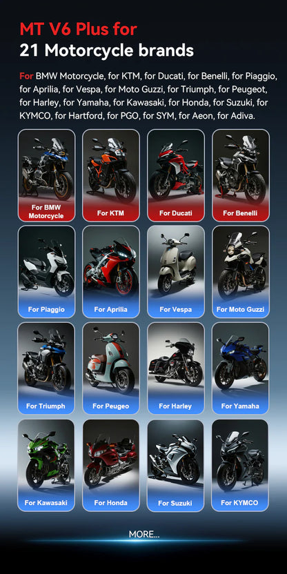 MT V6 Plus iCarsoft Motorcycle Diagnostic Tool