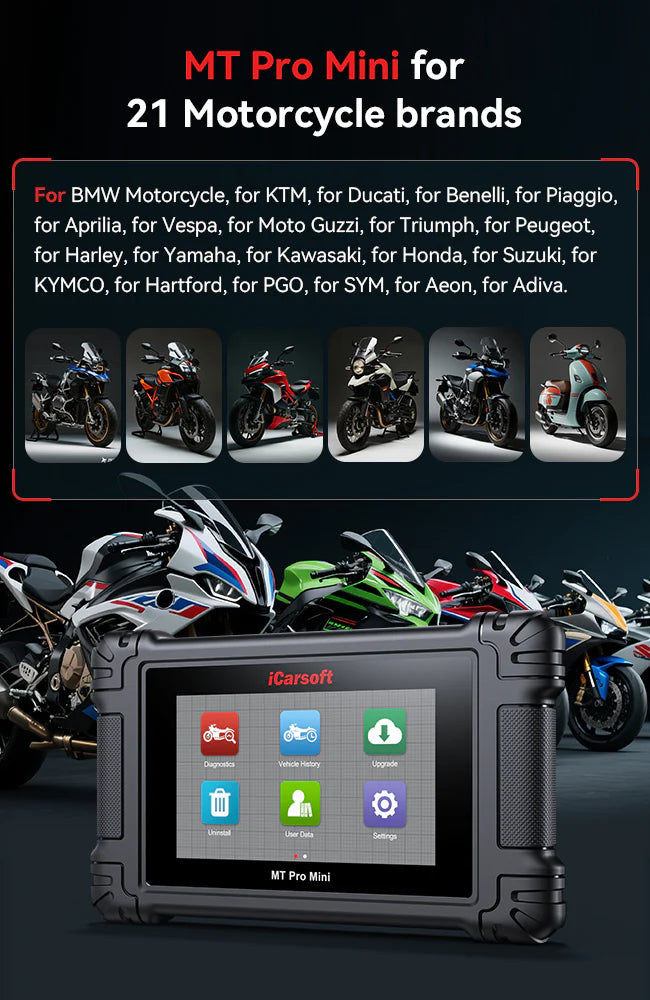 iCarsoft MT Pro Mini Diagnostic Tool For Most Motorcycles