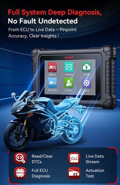MT PRO iCarsoft Motorcycle Diagnostic Tool