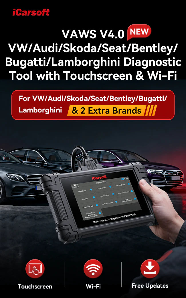 iCarsoft VAWS V4.0 [ For Audi/VW/Seat/Skoda + 2 Extra Brands ]