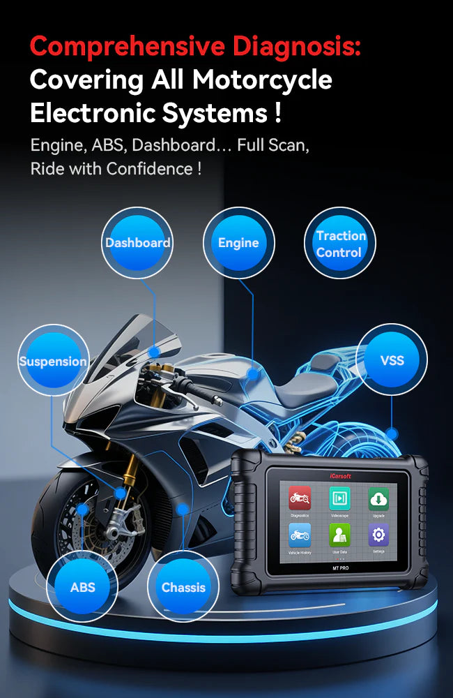 MT PRO iCarsoft Motorcycle Diagnostic Tool