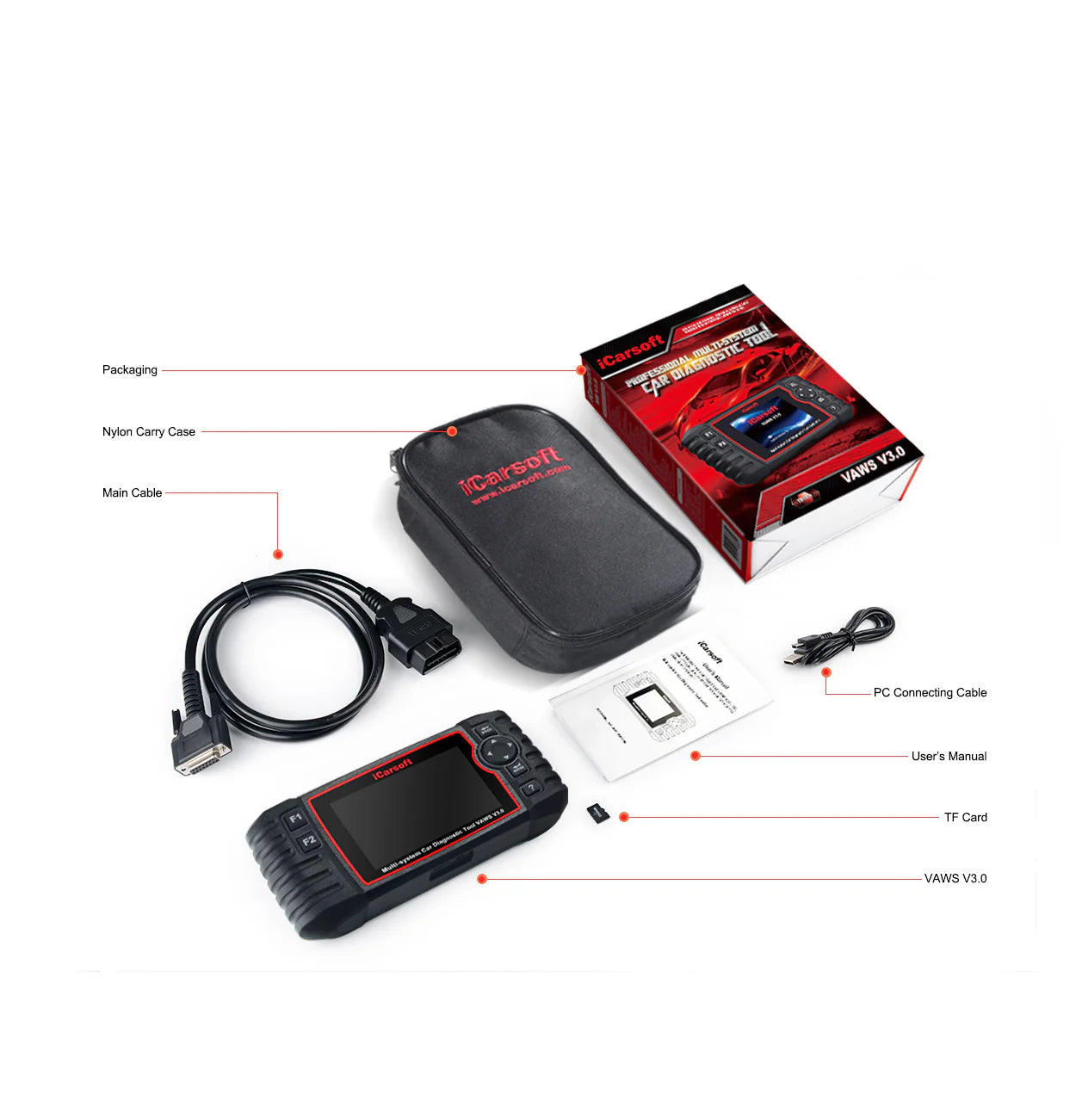 iCarsoft VAWS V3.0 Car Diagnostic Tool For Audi/VW/Skoda