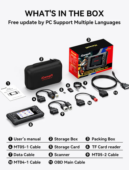 KAWASAKI MT V6 iCarsoft Motorcycle Diagnostic Tool