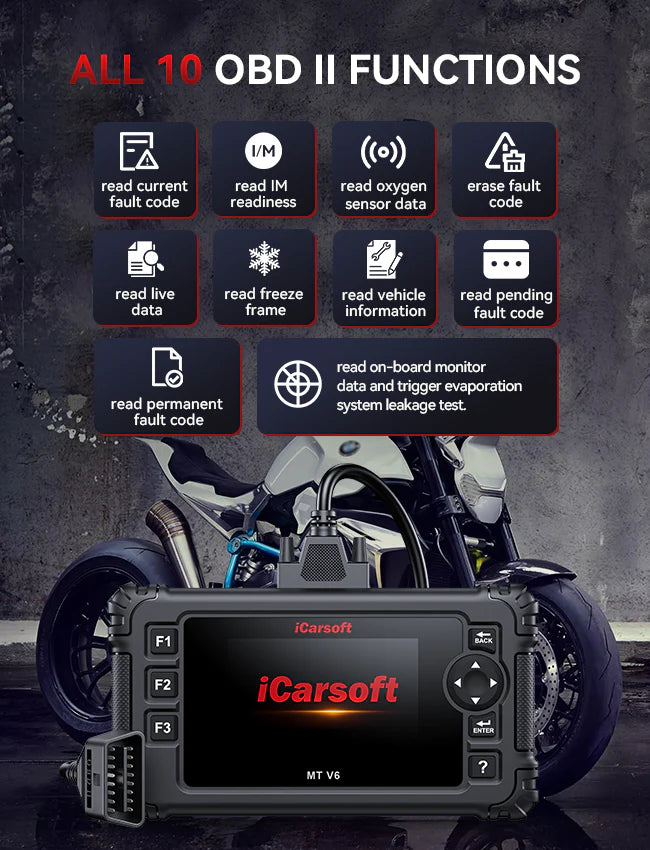 BMW MT V6 iCarsoft Motorcycle Diagnostic Tool