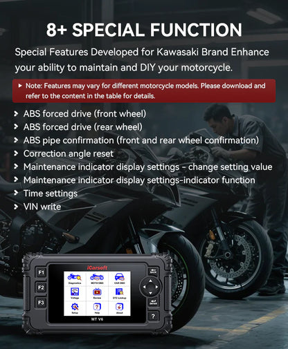 KAWASAKI MT V6 iCarsoft Motorcycle Diagnostic Tool