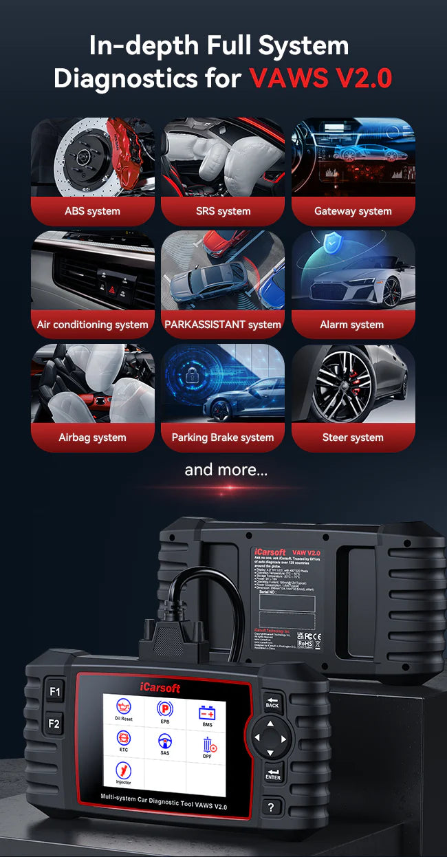 iCarsoft VAWS V2.0 Car Diagnostic Tool For Audi/VW/Skoda/Seat