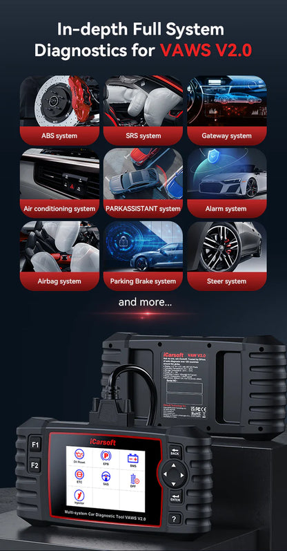 iCarsoft VAWS V2.0 Car Diagnostic Tool For Audi/VW/Skoda/Seat