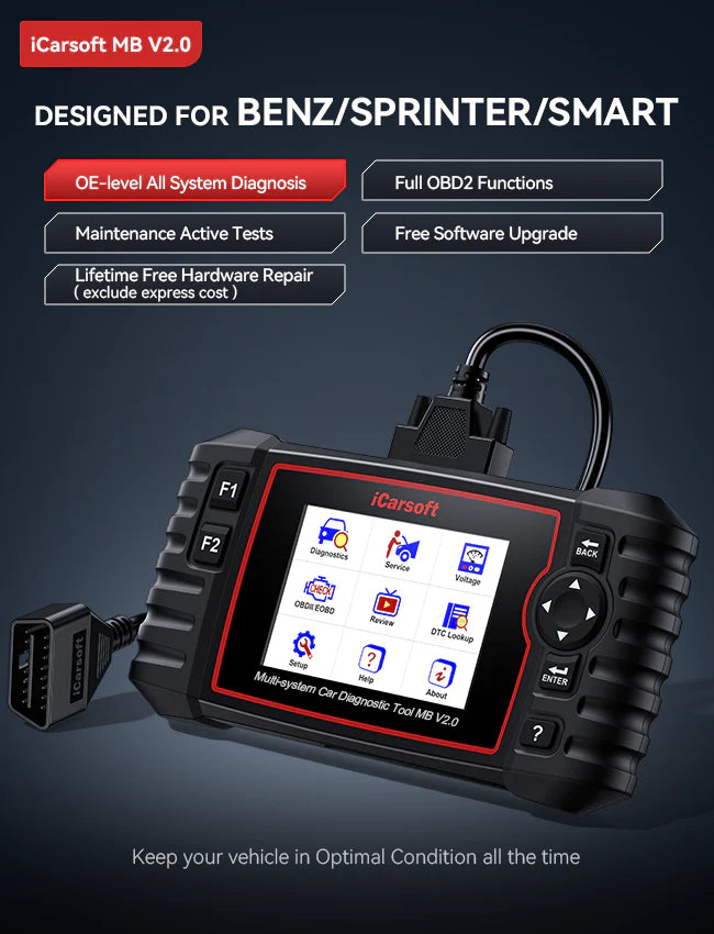 iCarsoft MB V2.0 Car Diagnostic Tool For Mercedes-Benz/Sprinter/Smart