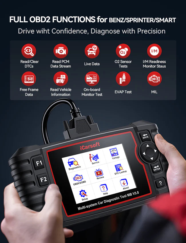 iCarsoft MB V3.0 Car Diagnostic Tool For Mercedes-Benz/Sprinter/Smart
