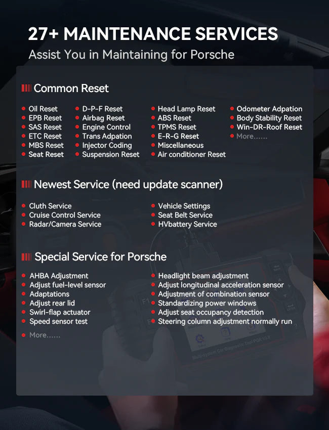 iCarsoft POR V3.0 Diagnostic Tool for Porsche
