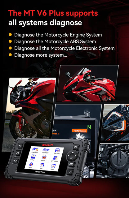 MT V6 Plus iCarsoft Motorcycle Diagnostic Tool