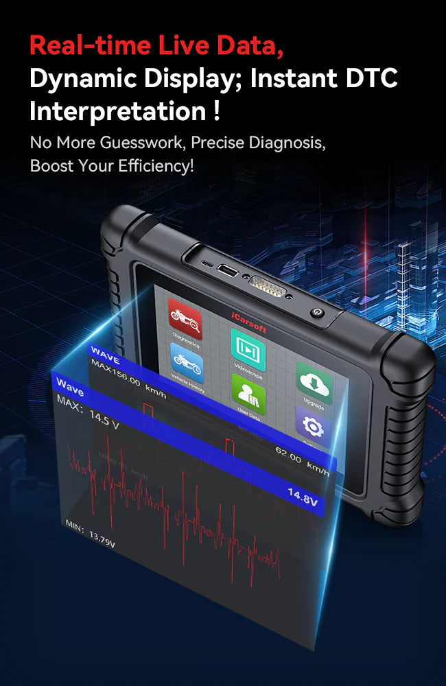 MT PRO iCarsoft Motorcycle Diagnostic Tool