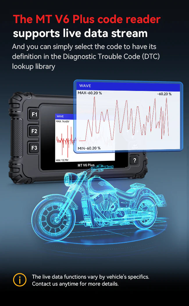 MT V6 Plus iCarsoft Motorcycle Diagnostic Tool