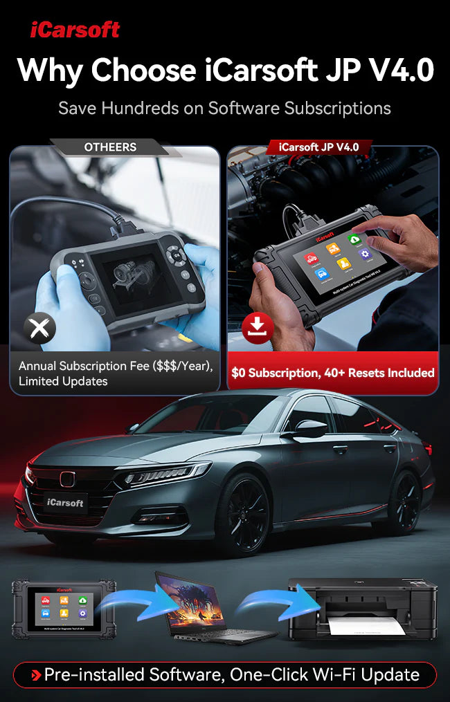 iCarsoft JP V4.0 for Japanese and Korean Vehicle Makes