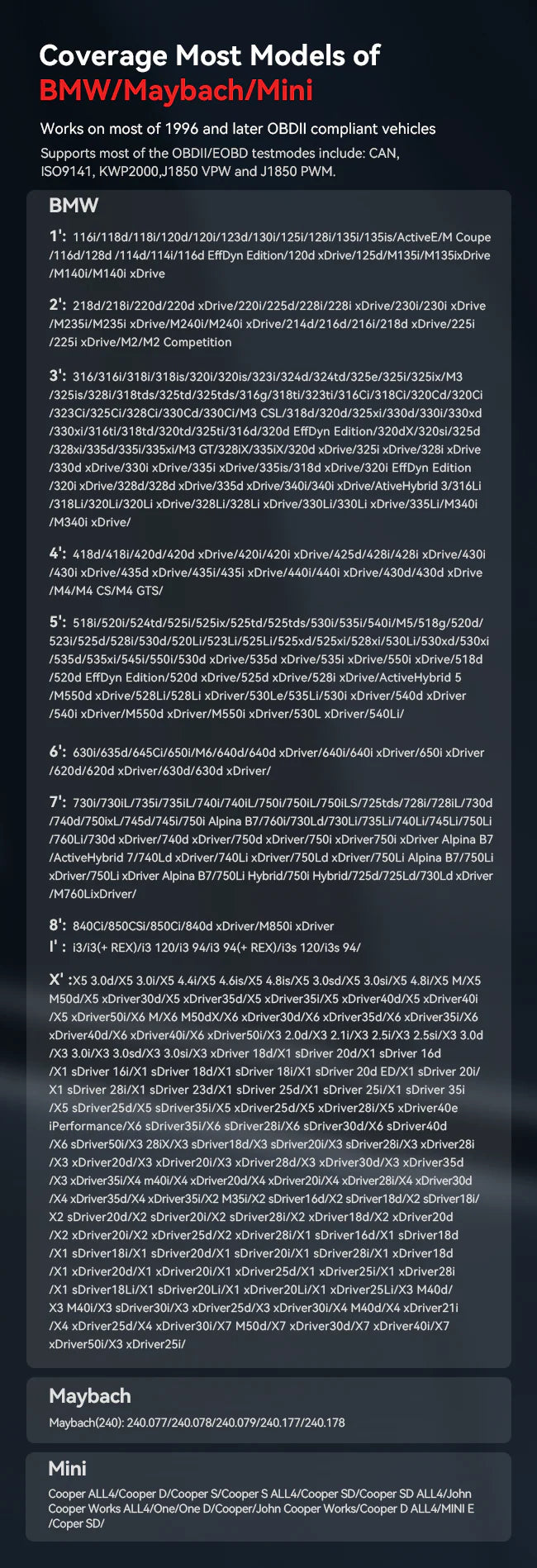 iCarsoft BMM V3.0 Car Diagnostic Tool For BMW / Mini / Rolls Royce